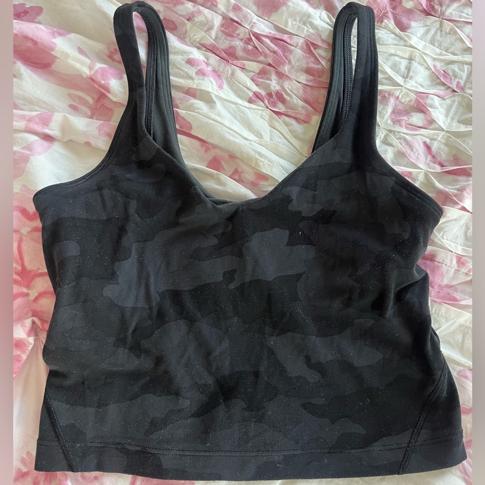 Lululemon Athletica Black Camouflage Align Tank